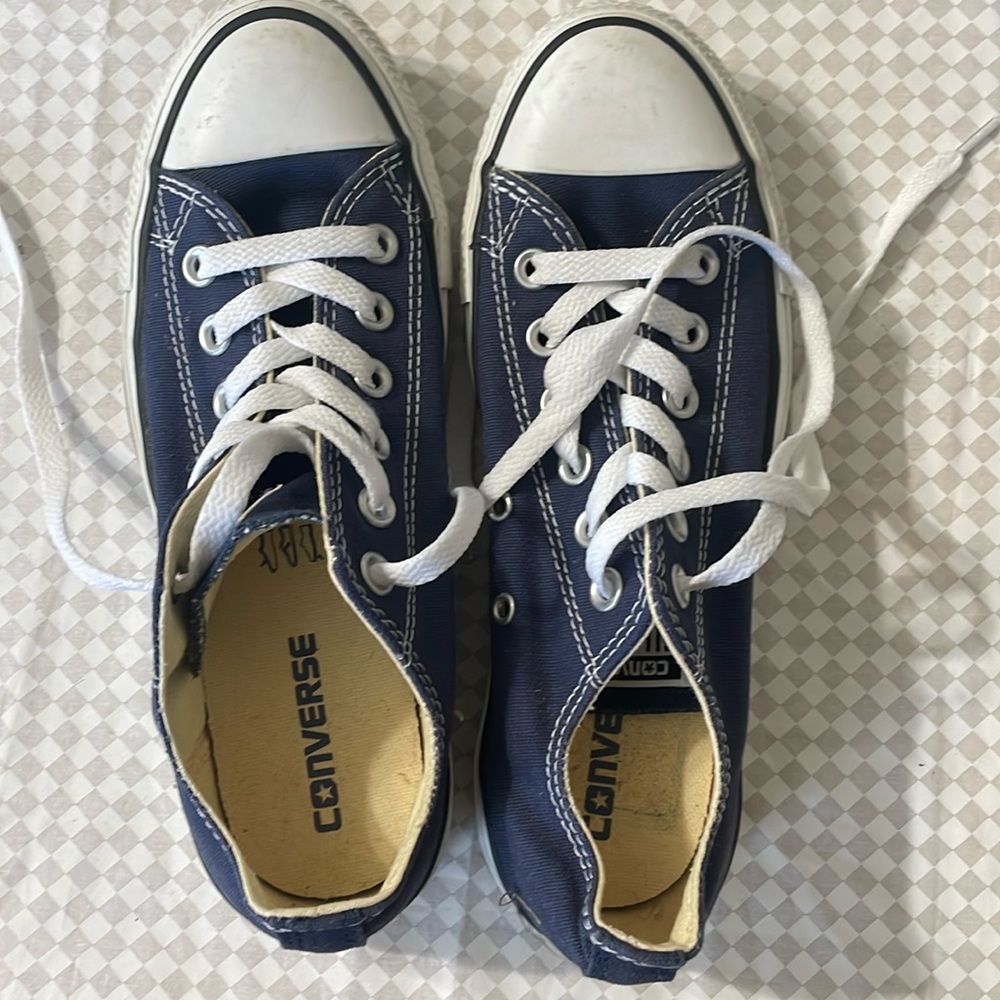 Navy Blue low top Converse